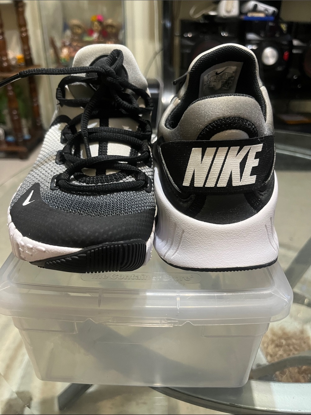 Nike Metcon Black and Gray Women's Cushioning Training Sneakers - Picture 3 of 13